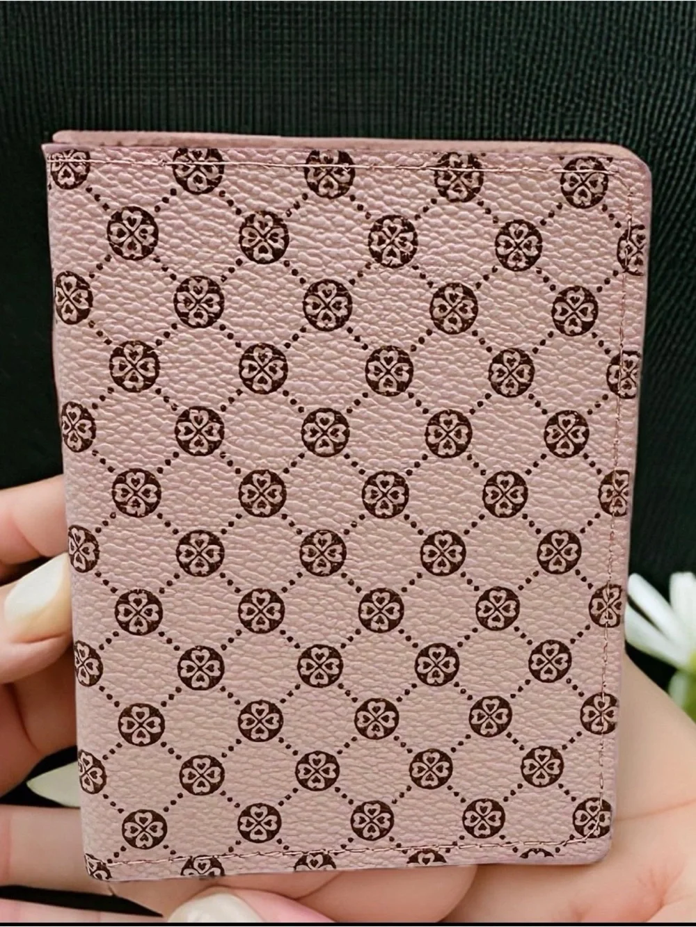 Women's Pink Patterned Passport Holder